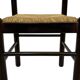 Set of 4 dark brown wooden chairs 70s minimalist design