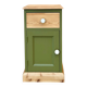 Pine bedside table with a green and raw wood makeover