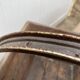 Authentic wooden crate basket with metal handle, old 1950s