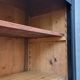 Two-tone black and honey bookcase