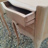 Pair of antique wooden bedside tables in Louis XV style.