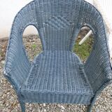 3 vintage rattan armchairs, adult size, 1960s
