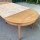 Louis XVI round extendable dining table renovated 230cm 19th century