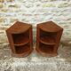 Two bedside tables in walnut