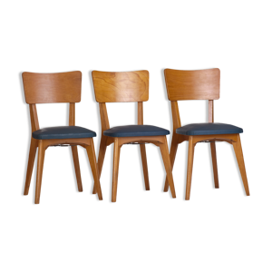 Set de 3 chaises vintage 1960 Monobloc