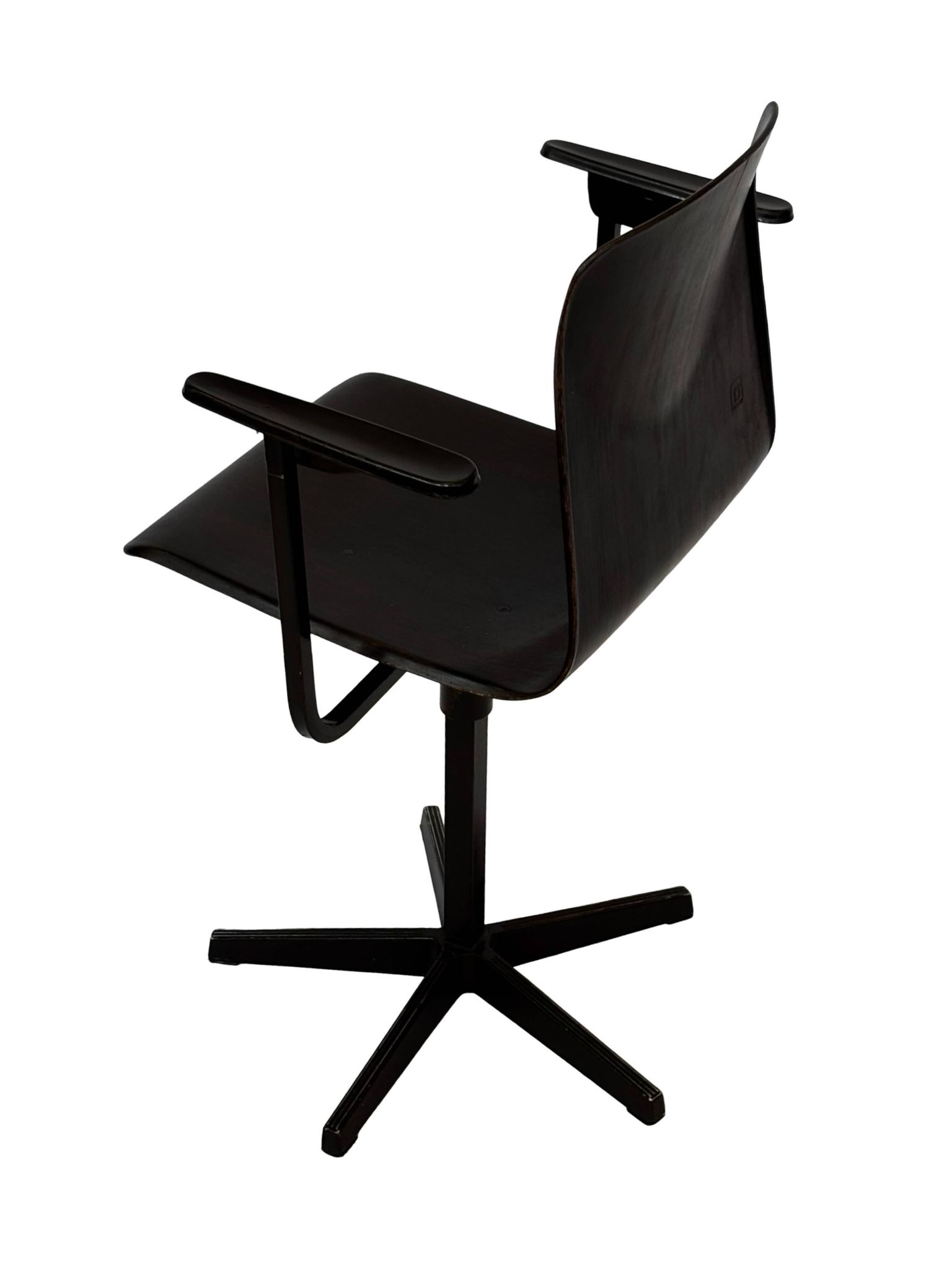 Vintage Galvanitas Pagholz school chair work with armrests dutch design