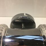 Wall lamp double lights chrome and glass 70s