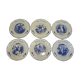 6 dessert plates Lunéville marine theme