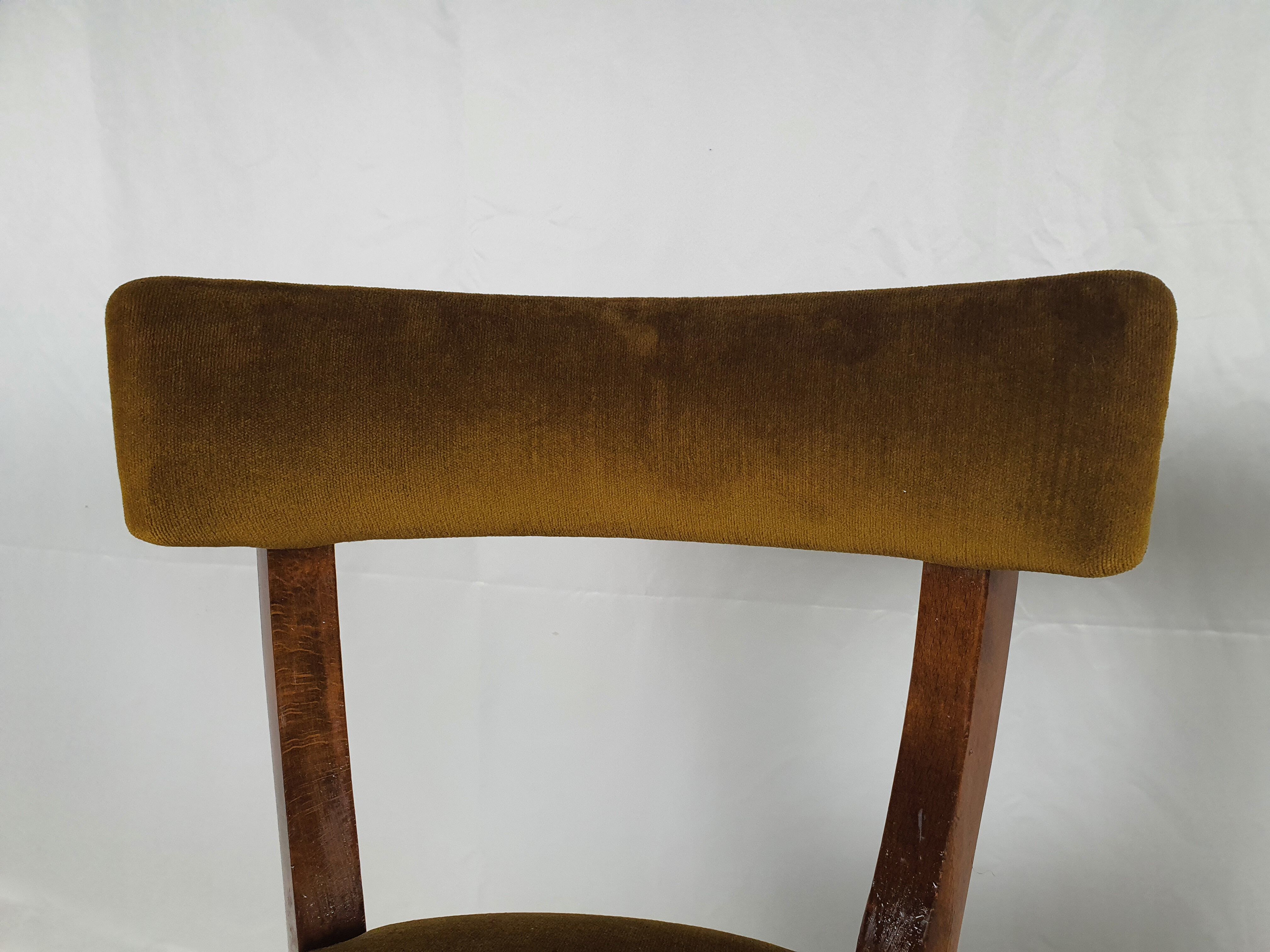 Set of two padded chamber armchairs