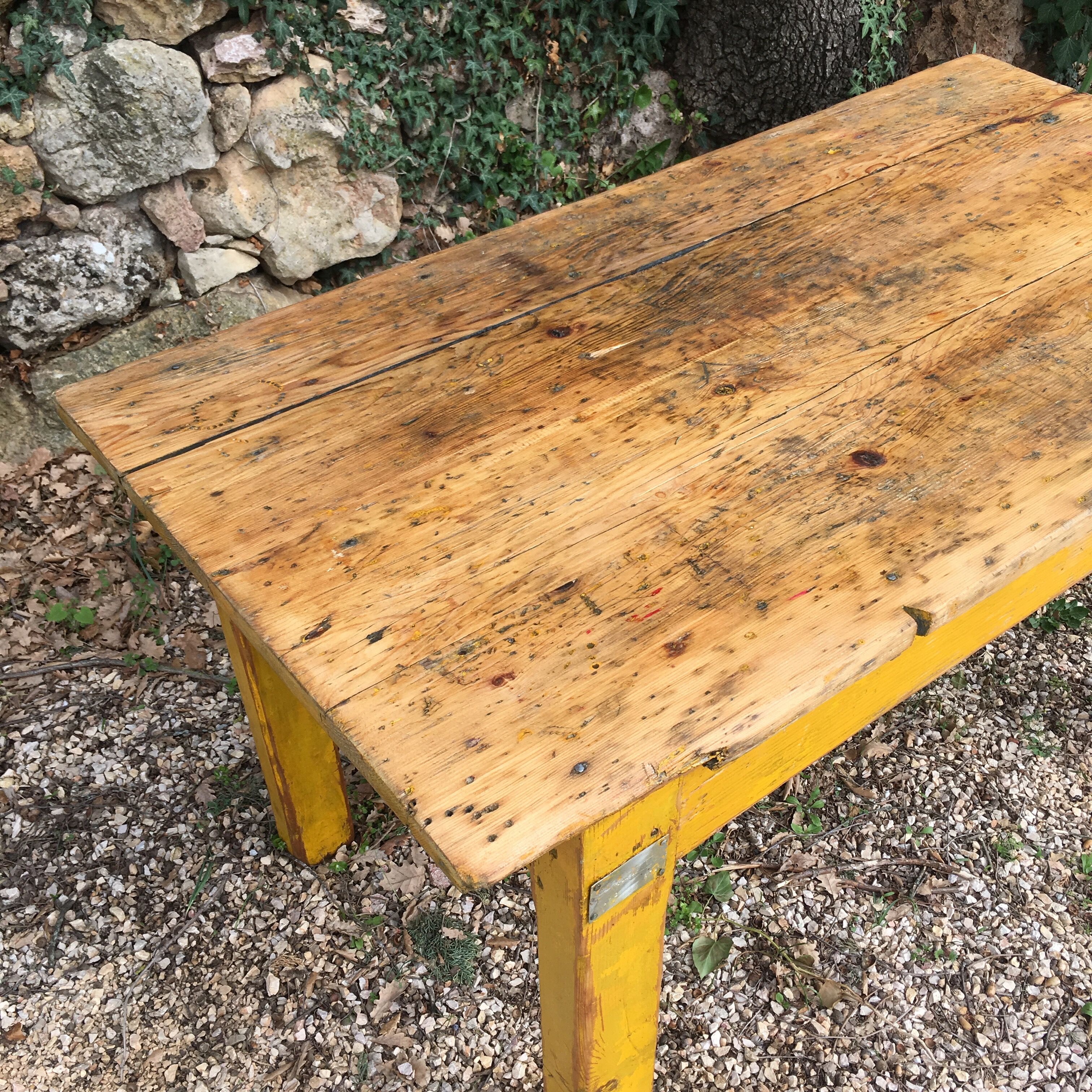Old wooden table