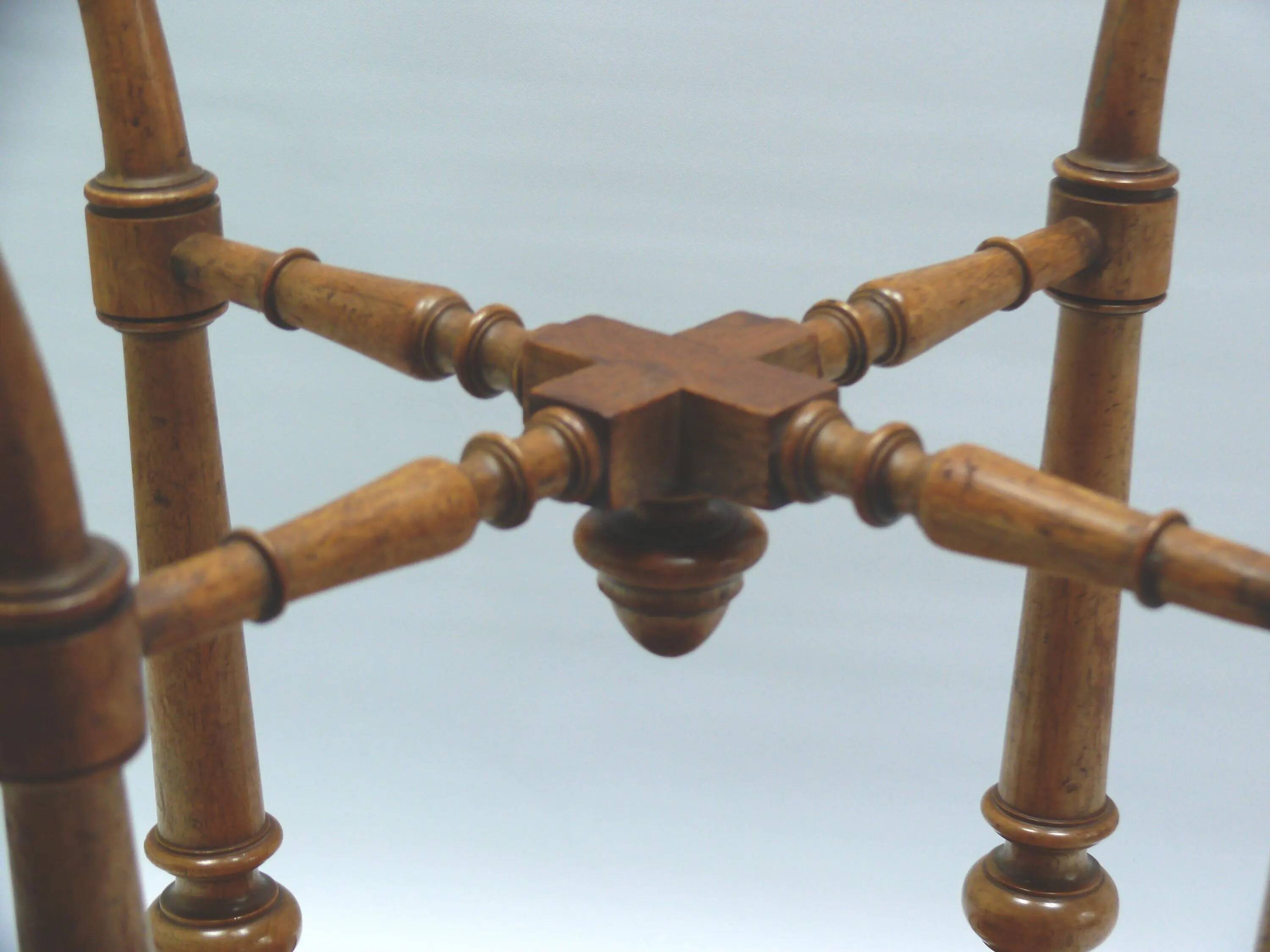 Antique stool / piano stool - upholstered, probably France - Napoleon III, circa 1880