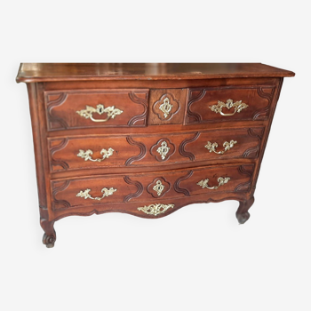 Louis XV walnut chest of drawers