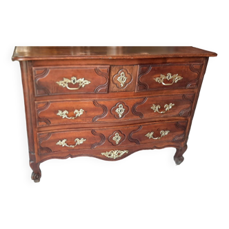 Louis XV walnut chest of drawers