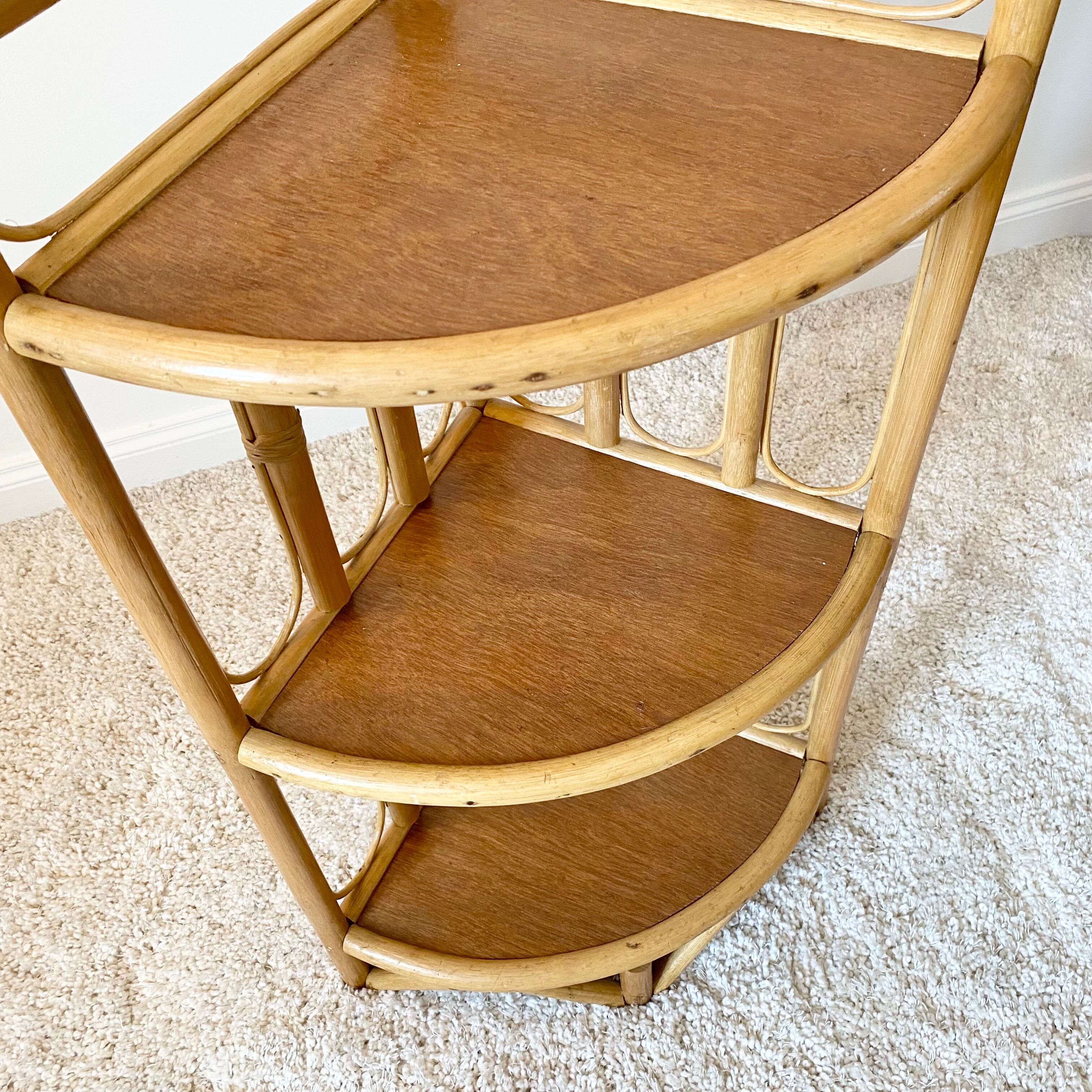 Vintage rattan shelf