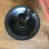 Black porcelain candle holder