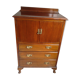 19th-century English side table, varnished mahogany