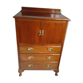 XIXth century English support furniture, mahogany varnished