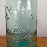 Molded glass jar jar canned vintage blue