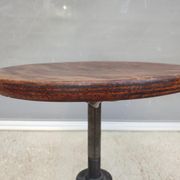 Bienaise stool of the years 1935, model 203 with 4 flat iron cathedral legs joined by a
