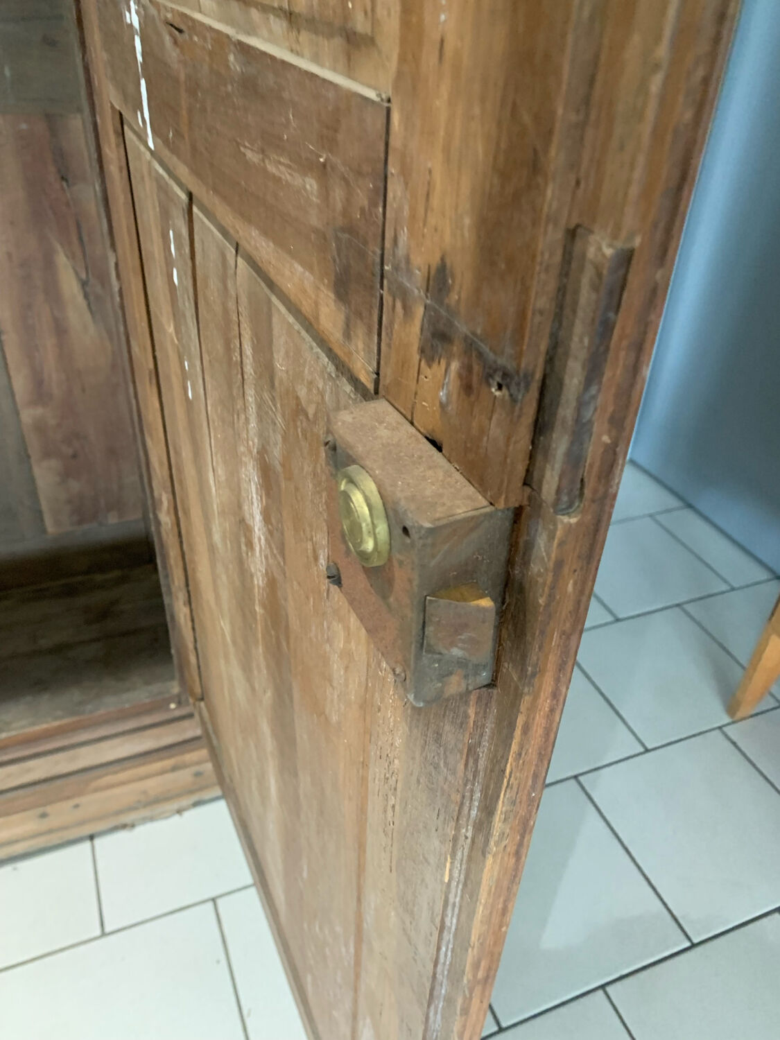 Old 18th century walnut and oak bonnet maker