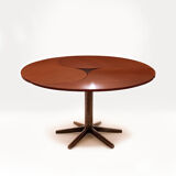 Danish Mid Century Yin-Yang teak extending dining table by Ole Gjerløv-Knudsen and Torben Lind