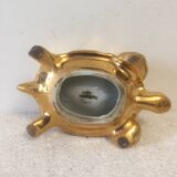 Salt and pepper - limoges porcelain "turtles" gilded - art deco