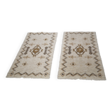 2 tapis berbères marocains en laine, années 1960