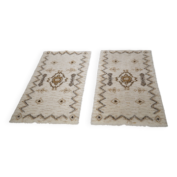 2 tapis berbères marocains en laine, années 1960