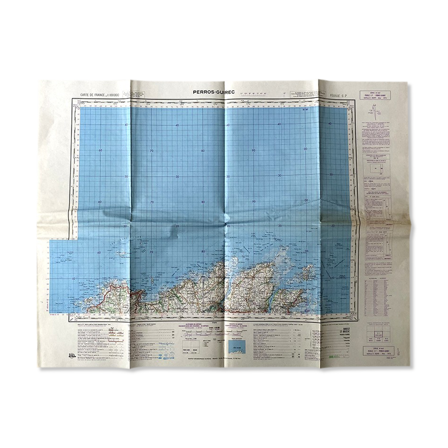 Carte Perros Guirec 1973