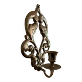 Antique brass wall candle holder