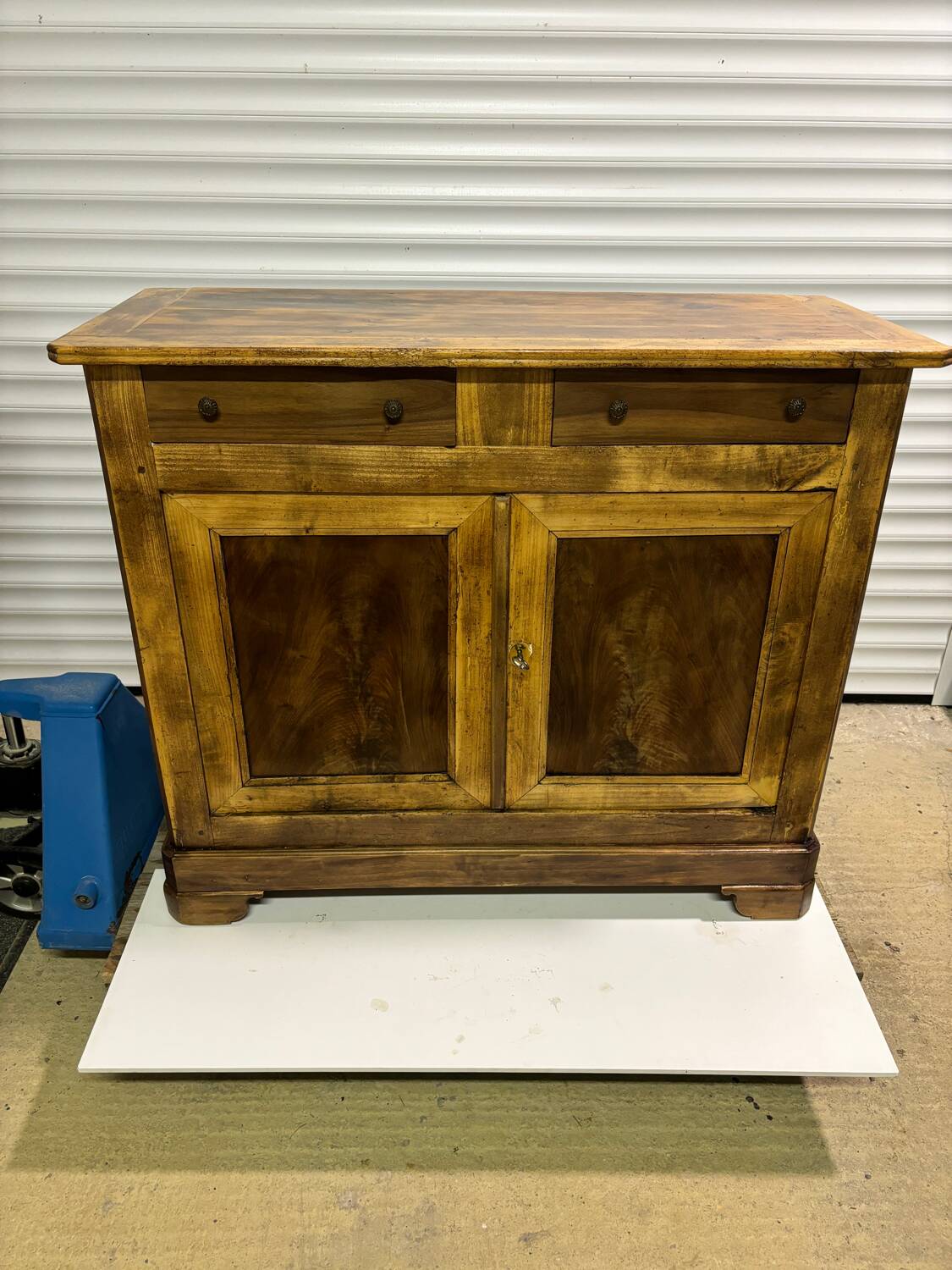Low sideboard with two old doors