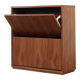 Walnut shoe cabinet, Scandinavian design
