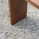 Brutalist bench of the 30s in solid mahogany
