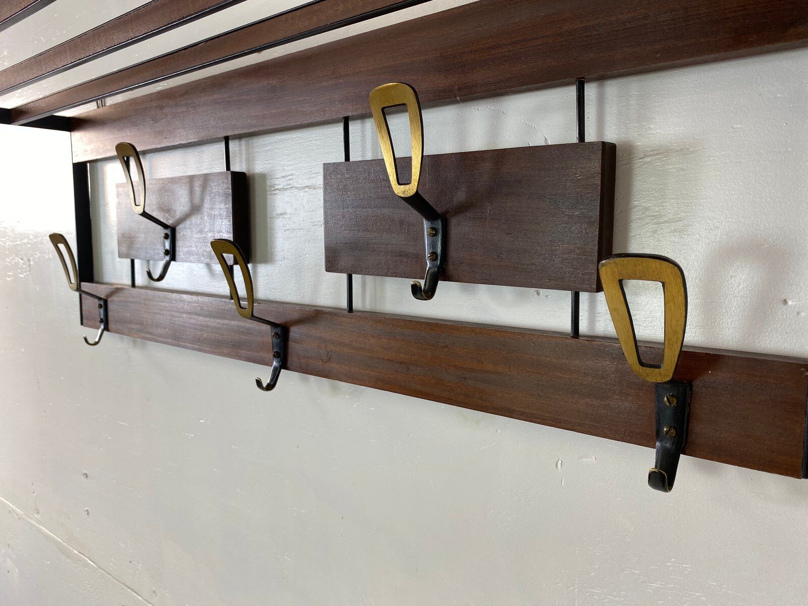 Modernist teak brass - 1950s metal