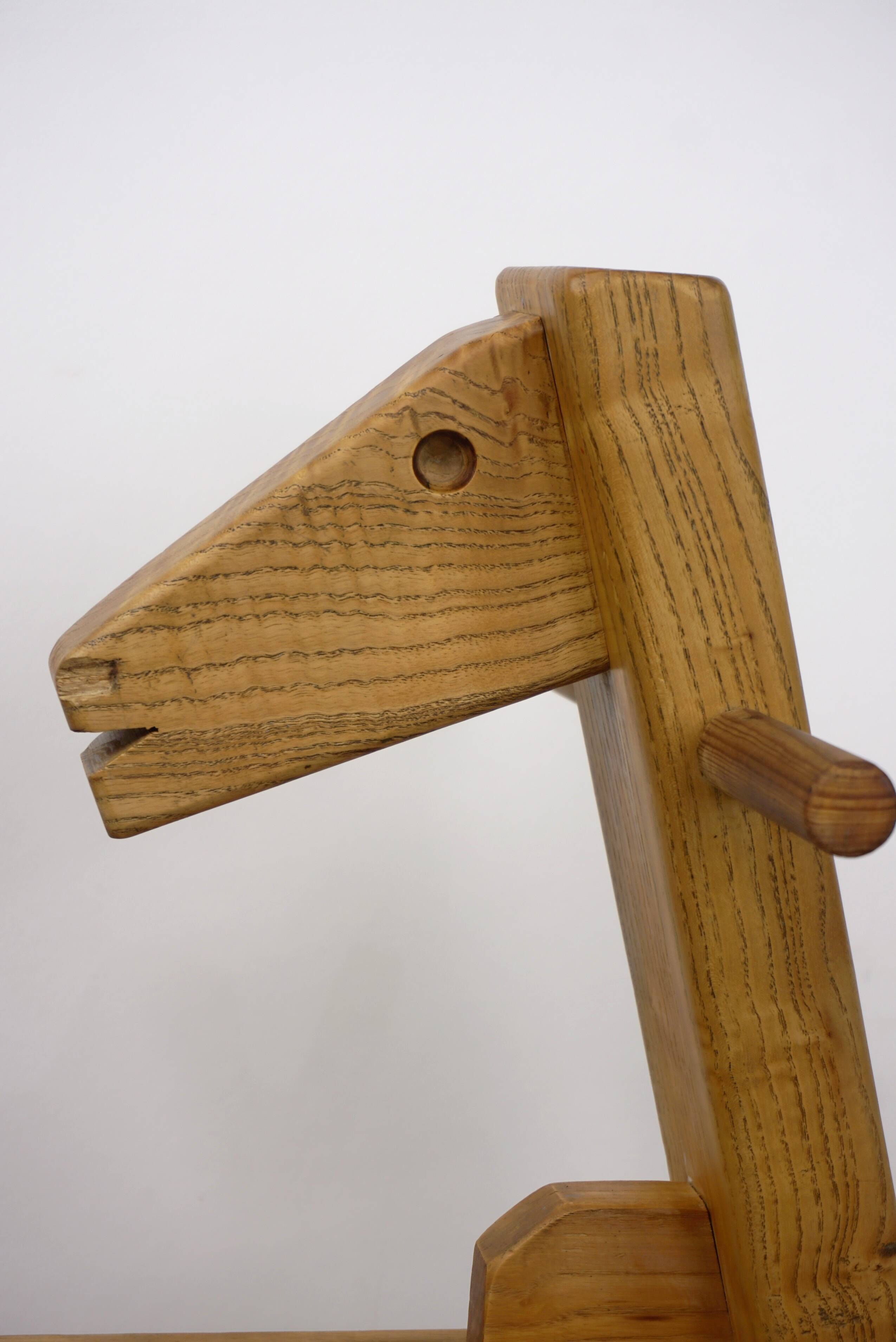 50s wooden rocking horse