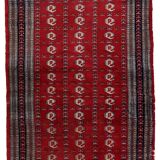 Tapis vintage ouzbek Boukhara fait main en laine – 126 x 195 cm – 1960s