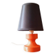 Lampe années 60/70 en bois laqué rouge/ orangée