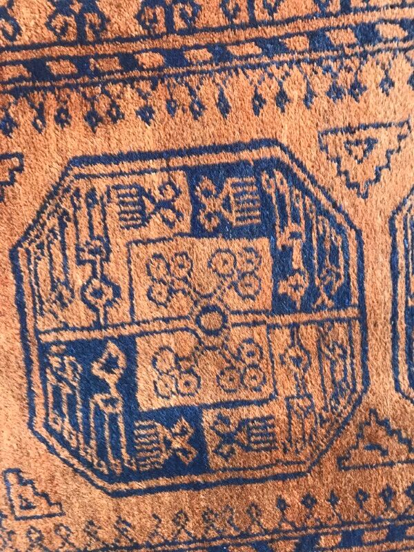 Vintage 20th century corridor Afghan carpet 88 X 329 CM