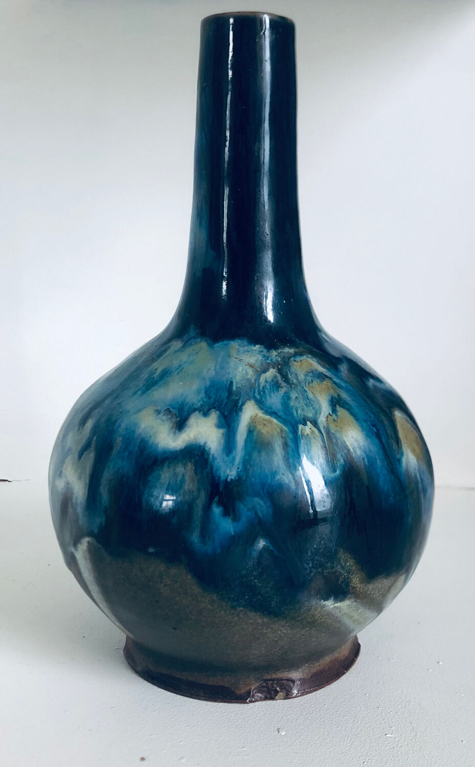 Art Deco vase in salt-glazed stoneware by Labrec by Labrut & Recullé