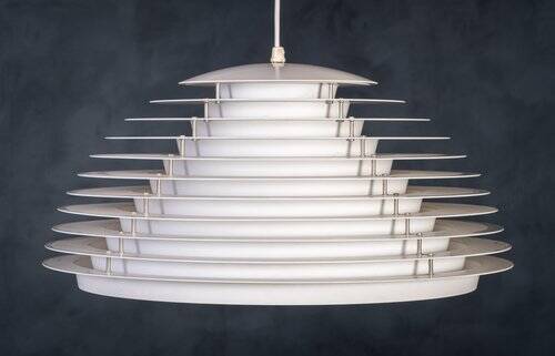 Danish Sculptural Hekla Pendant Lamp from Fog & Mørup, 1970s