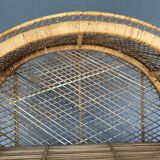 Vintage rattan bookcase