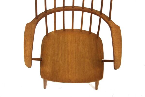 Fauteuil scandinave ''Pinnstol'' en chêne, Suède, 1960