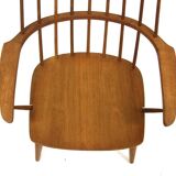 Scandinavian "Pinnstol" armchair in oak, Sweden, 1960