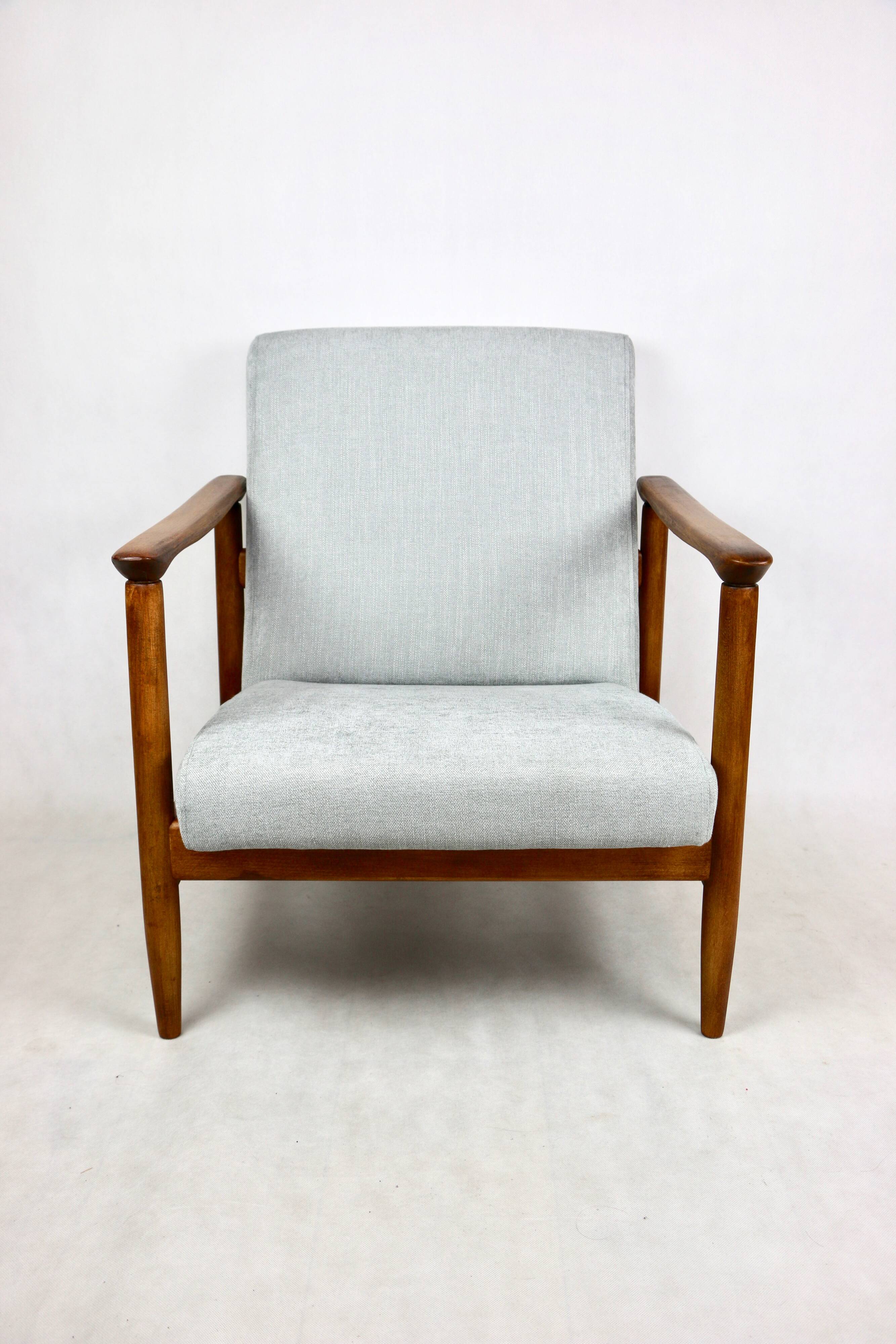 Light Blue GFM-142 Armchair by Edmund Homa, 1970s