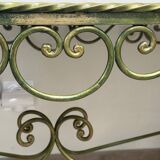 Ceramic and wrought iron coffee table