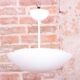 Mid-Century Chandelier in Lacquered Metal and Opal Glass, Czech, 1960s