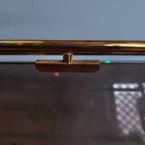 Vintage brass and smoked glass magazine rack - Maison Jansen style - 1970