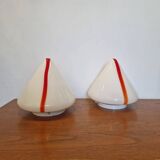 Pretty pair of "Mico" Lamps/Sconces in Murano glass by Renato Toso for Leucos 80's