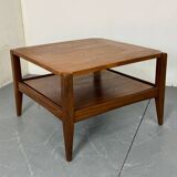Table basse scandinave danoise en teck et formica, années 1950