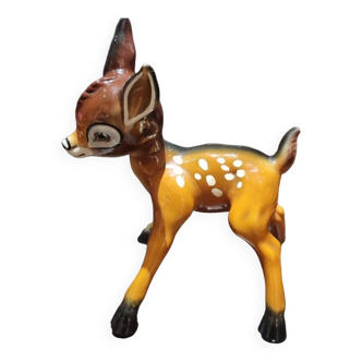 Bambi en faïence émaillée